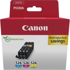 Canon CLI-526 cartouches d'encre multipack, cyan, jaune, magenta