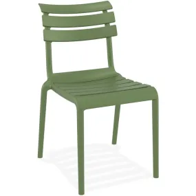 Chaises de terrasse 'chala' verte en matière plastique